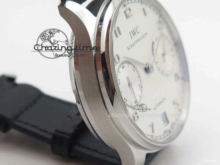 MIROTIME 0405 Bold Portuguese Real PR IW500704 ZF 1:1 Best Edition On Black Leather Strap A 7374